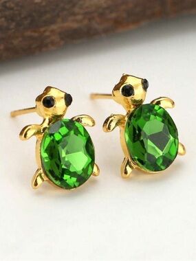 Gold Turtle Stud Earrings A1807